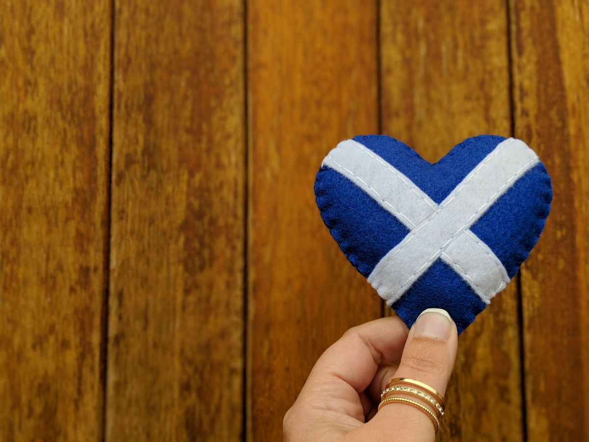 Felt Saltire Heart, Scotland Flag Heart, St Andrews Cross Heart, Scotland Felt, Scottish Heart, Heart of Scotland Saltire Heart